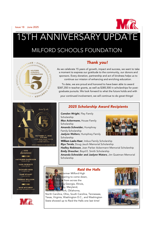 Front page of June 2025 newsletter